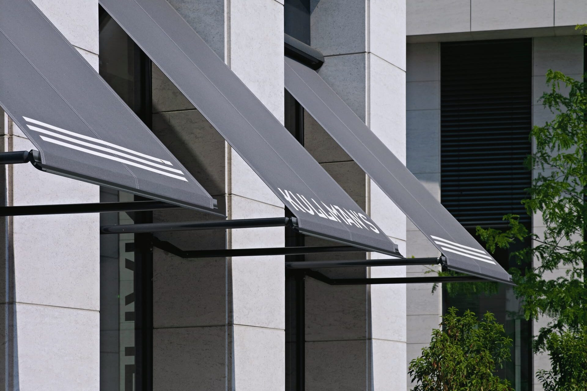 Individuell bedruckte Markise Individuell bedruckte Markise für die Gastronomie